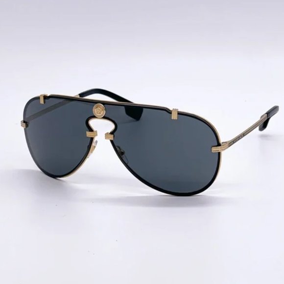 NEW VERSACE SHIELD SUNGLASSES BLACK WOMENS main image 5